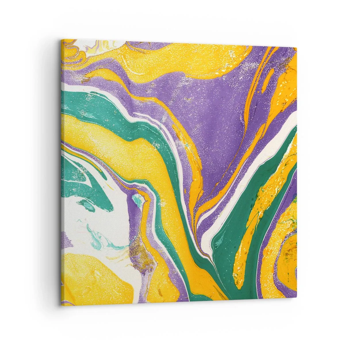 Bild auf Leinwand - Leinwandbild - Farbwellen - 50x50 cm