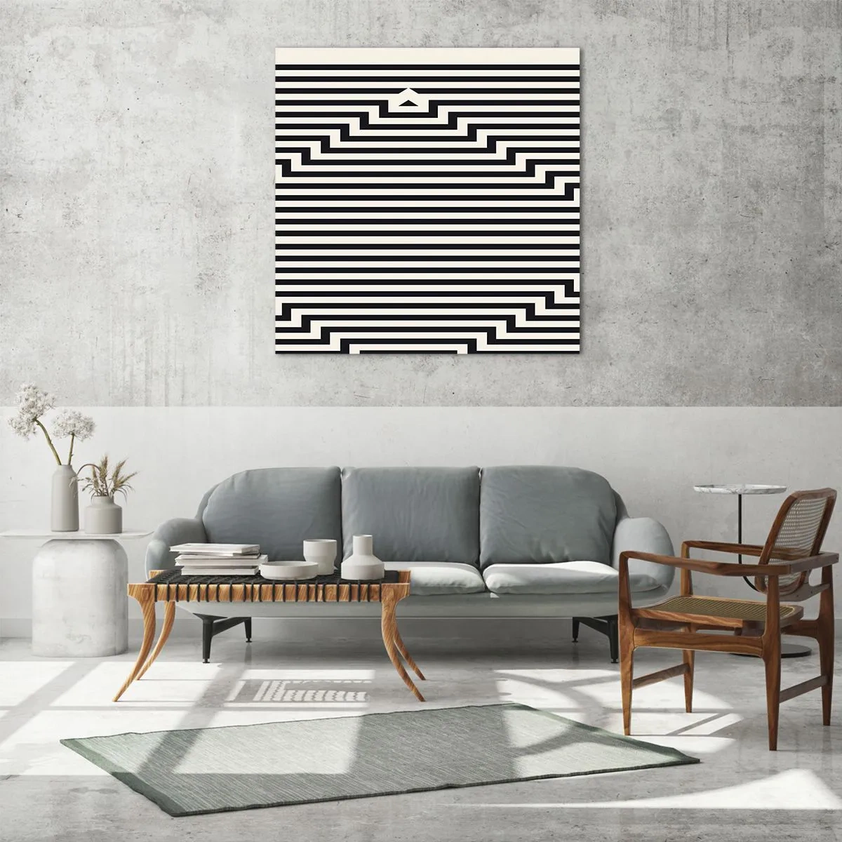 Glasbild - Bild auf glas - Geometrische Illusion - 30x30 cm