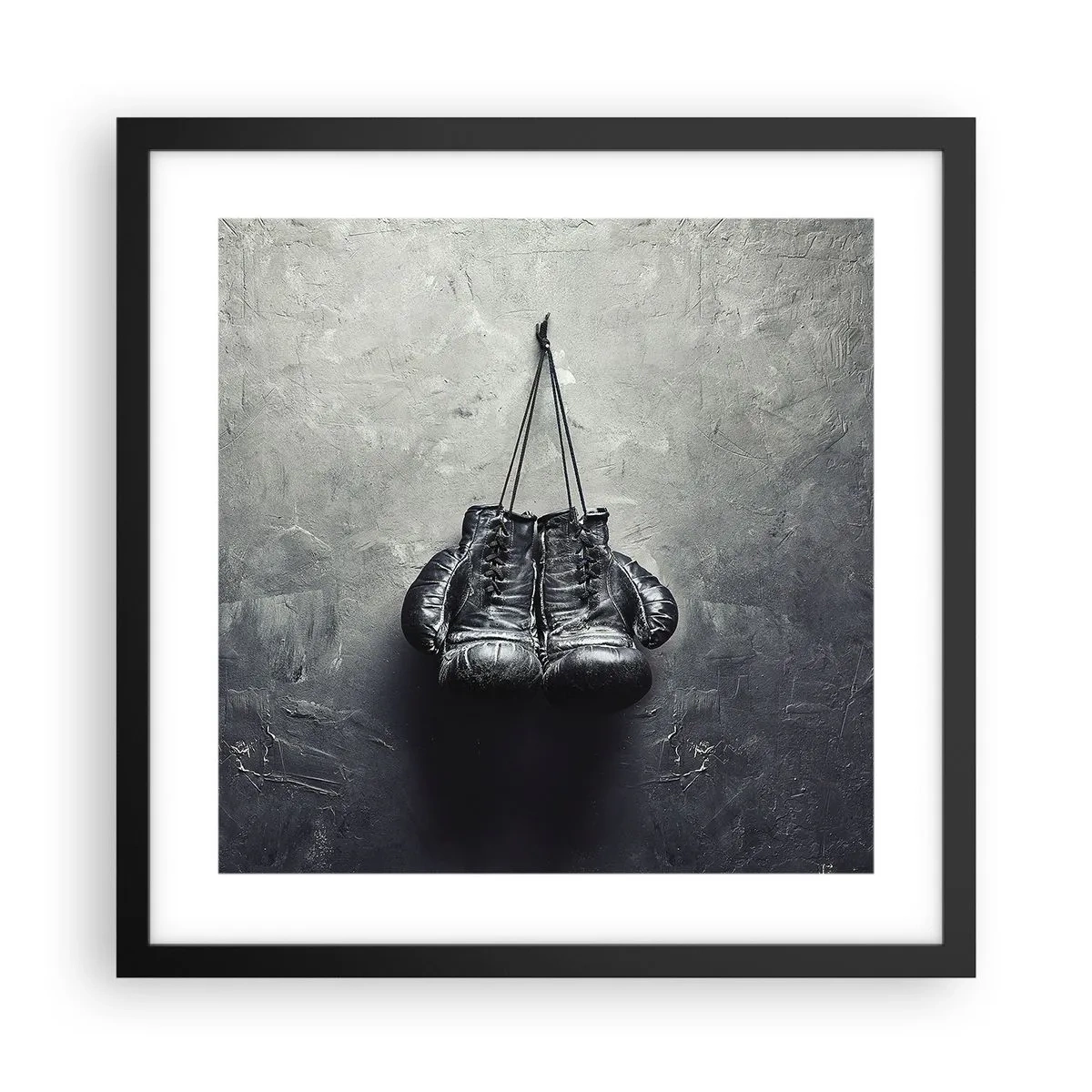 Poster in einem schwarzem Rahmen - Zeit des Kampfes und Zeit des Friedens - 40x40 cm