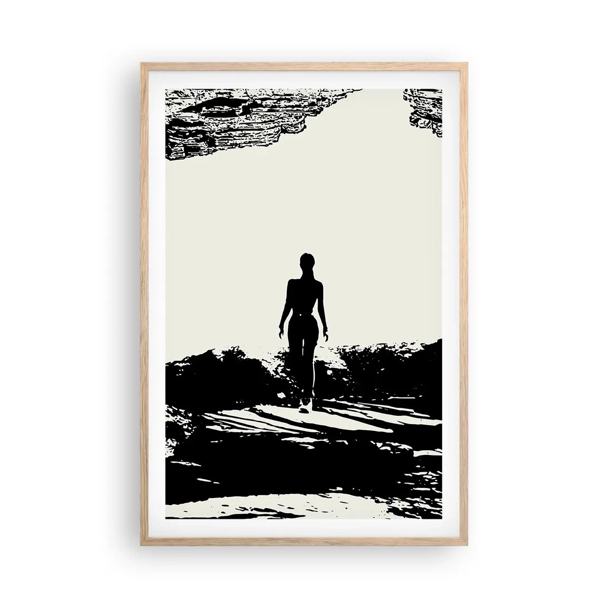 Poster in einem Rahmen aus heller Eiche - Neuer Blick - 61x91 cm