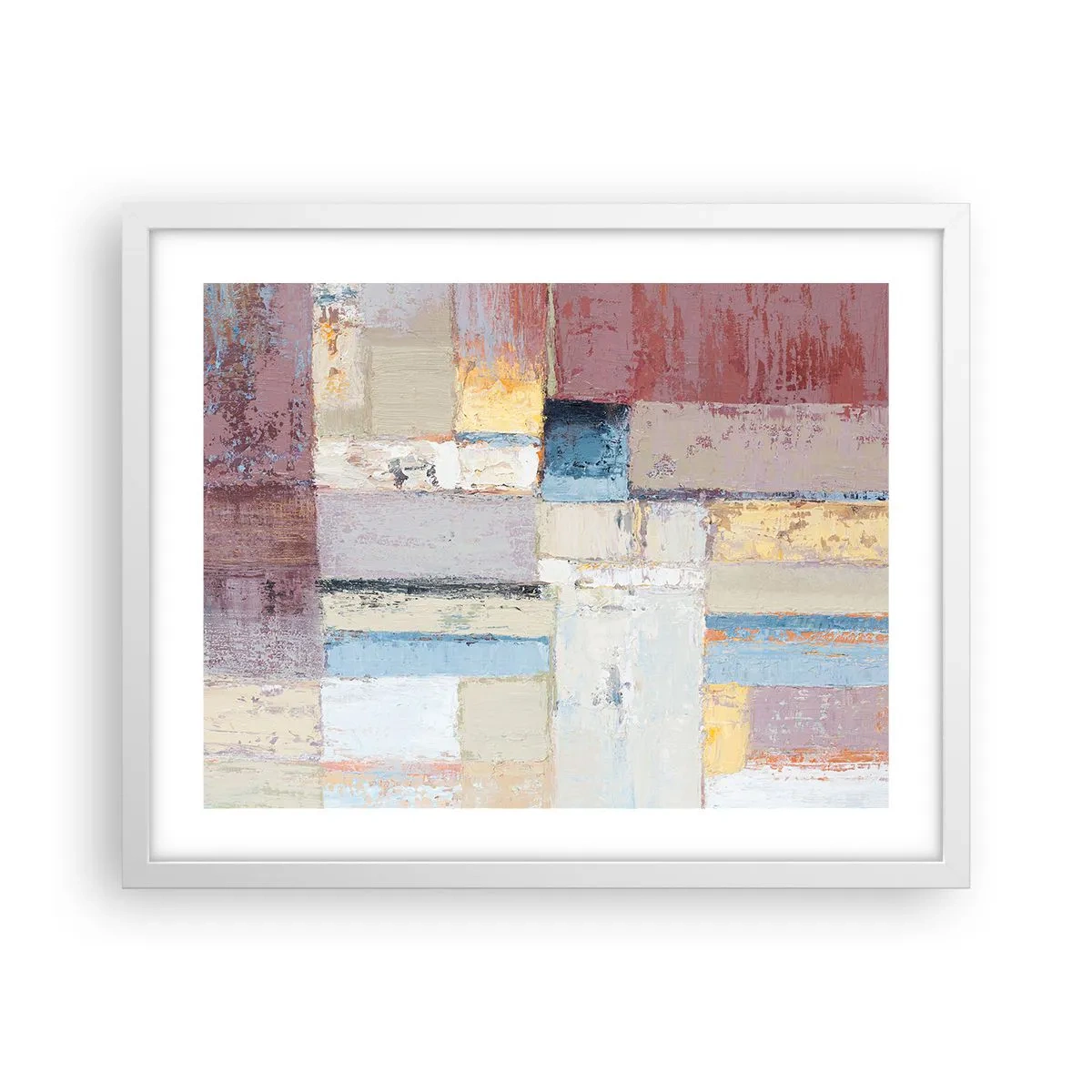 Poster in einem weißen Rahmen - Ruhe der Geometrie - 50x40 cm