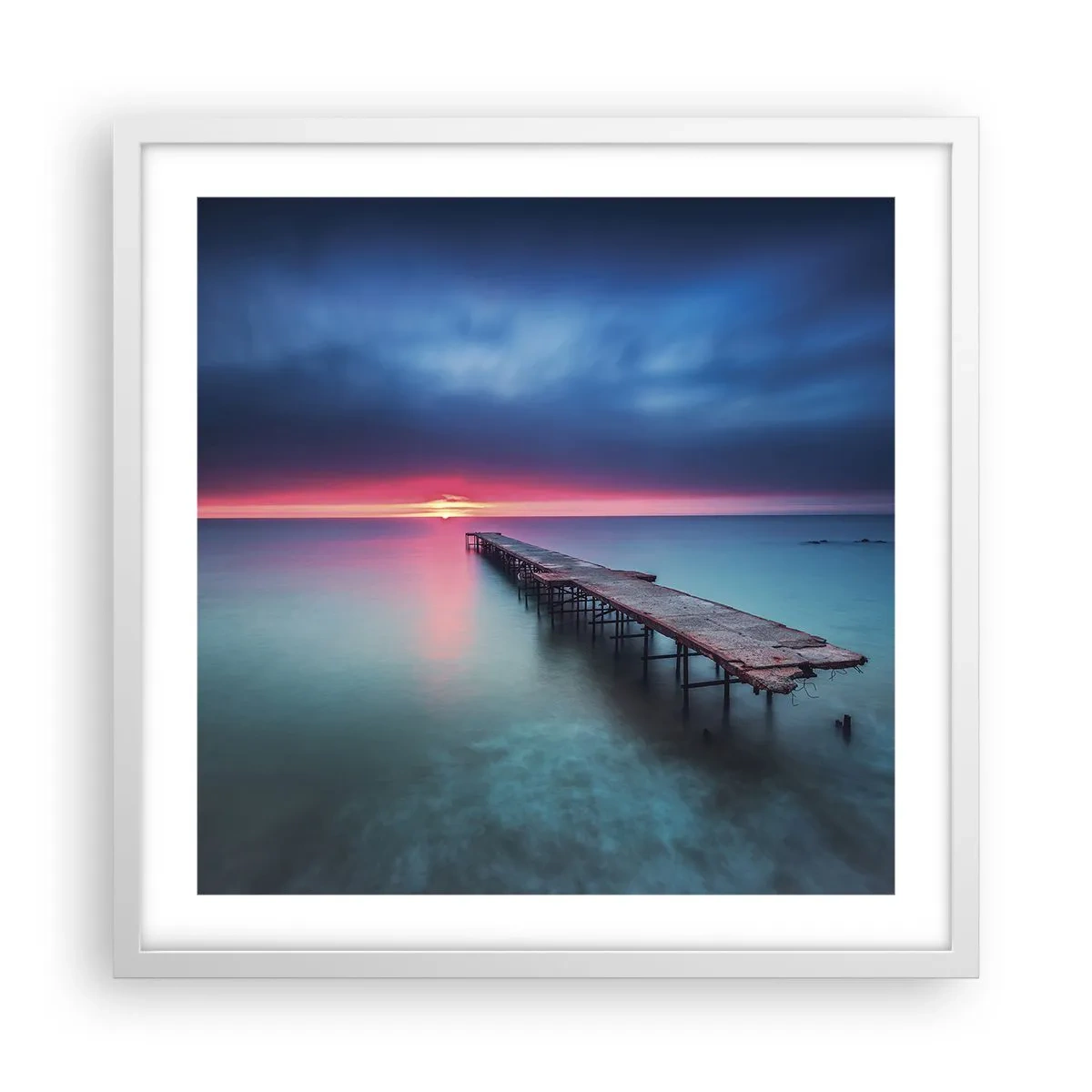 Poster in einem weißen Rahmen - Zwischen Himmel und Erde - 50x50 cm