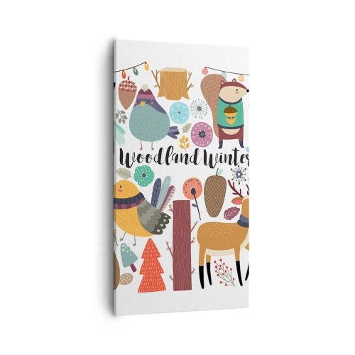 Bild auf Leinwand - Leinwandbild - Märchenhafter Urlaub im Wald - 55x100 cm