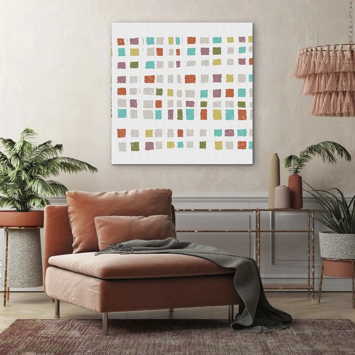 Bild auf Leinwand - Leinwandbild - Unbekanntes Spiel - 70x70 cm