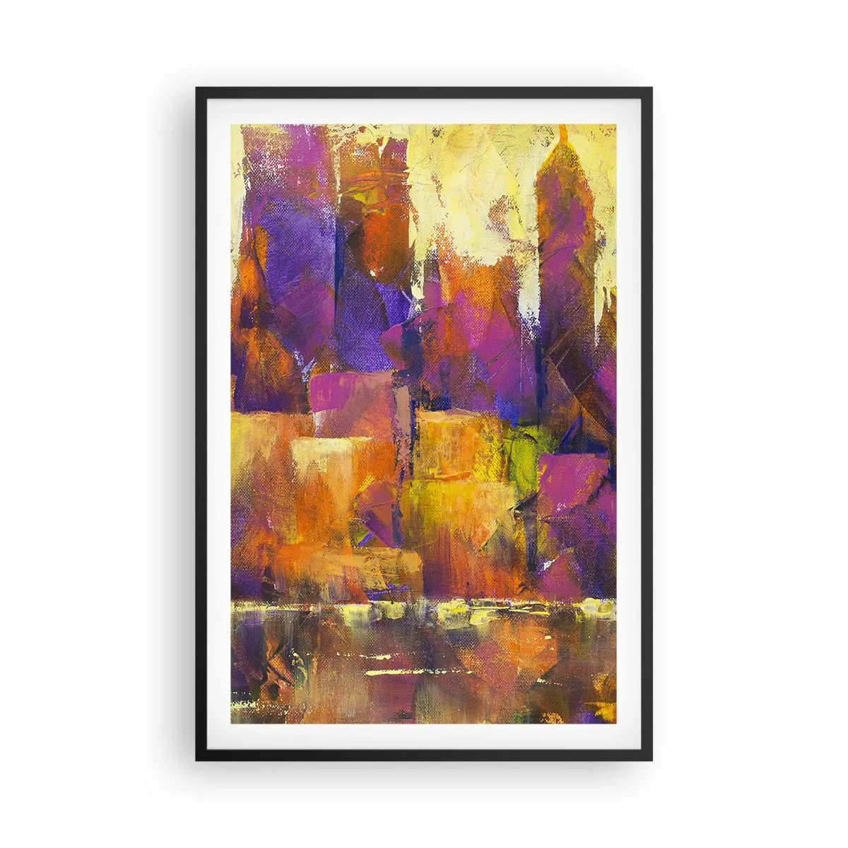 Poster in einem schwarzem Rahmen - Metropolitische Komposition - 61x91 cm