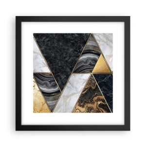 Poster in einem schwarzem Rahmen - Stein um Stein - 30x30 cm