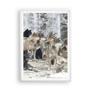 Poster in einem weißen Rahmen - Familie und Freunde - 70x100 cm