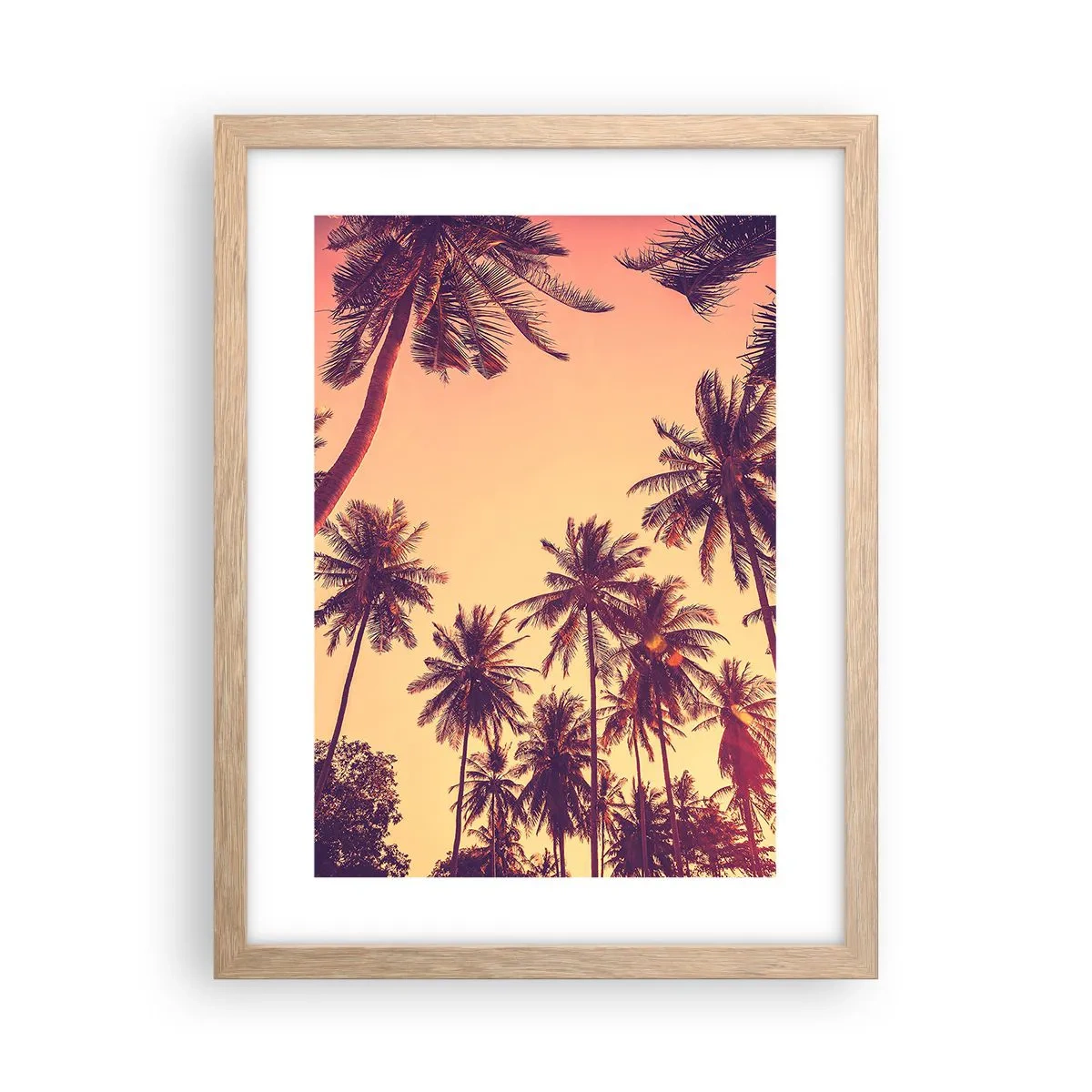 Poster in einem Rahmen aus heller Eiche - Tropische Variante - 30x40 cm