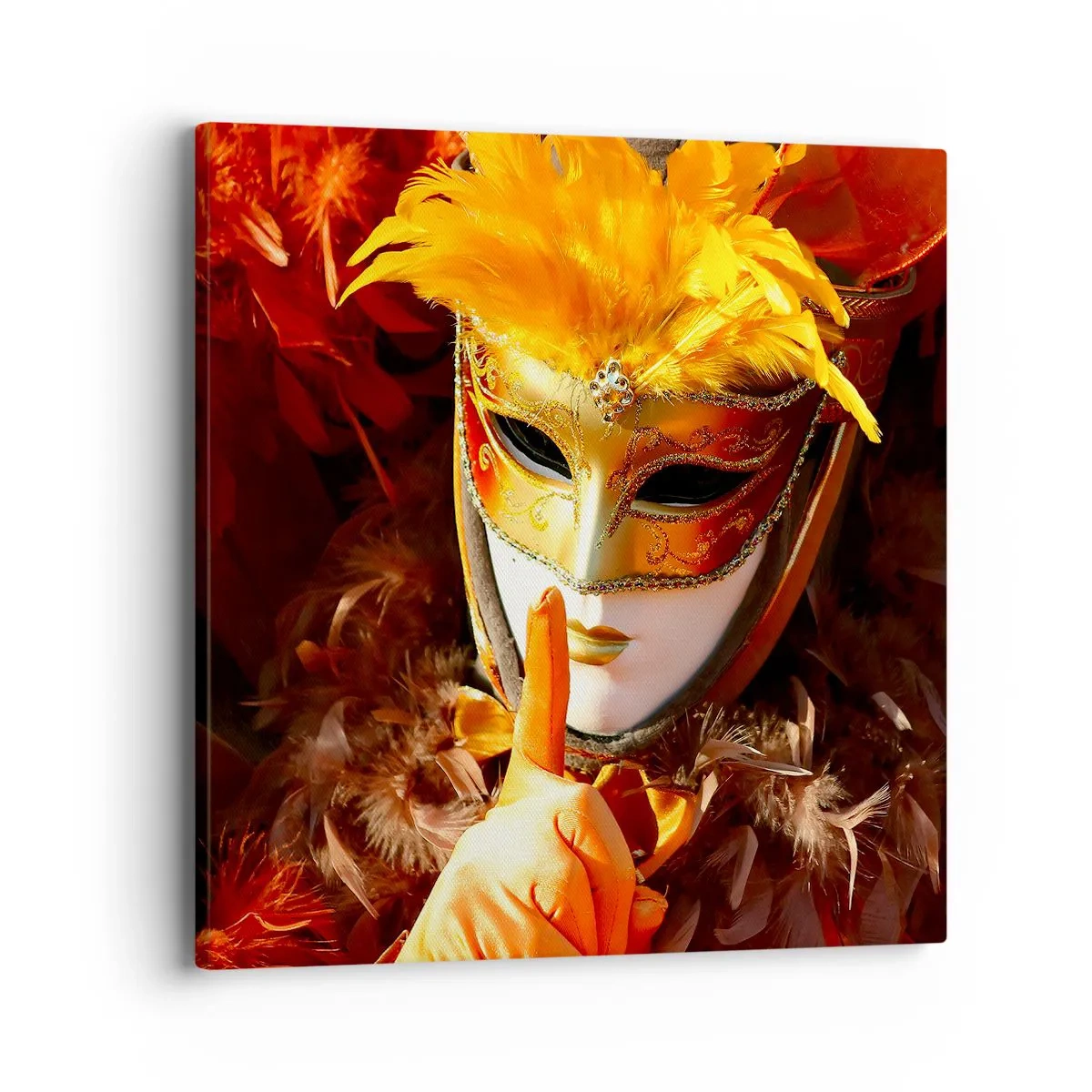 Bild auf Leinwand - Leinwandbild - Geheimnis ist Teil des Spiels - 40x40 cm