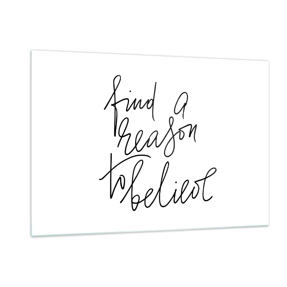 Glasbild - Bild auf glas - Minimalistische Typografie mit einem inspirierenden Zitat - 120x80cm - Es ist möglich - Moderne Wanddekoration für Wohnzimmer und Schlafzimmer ARTTOR