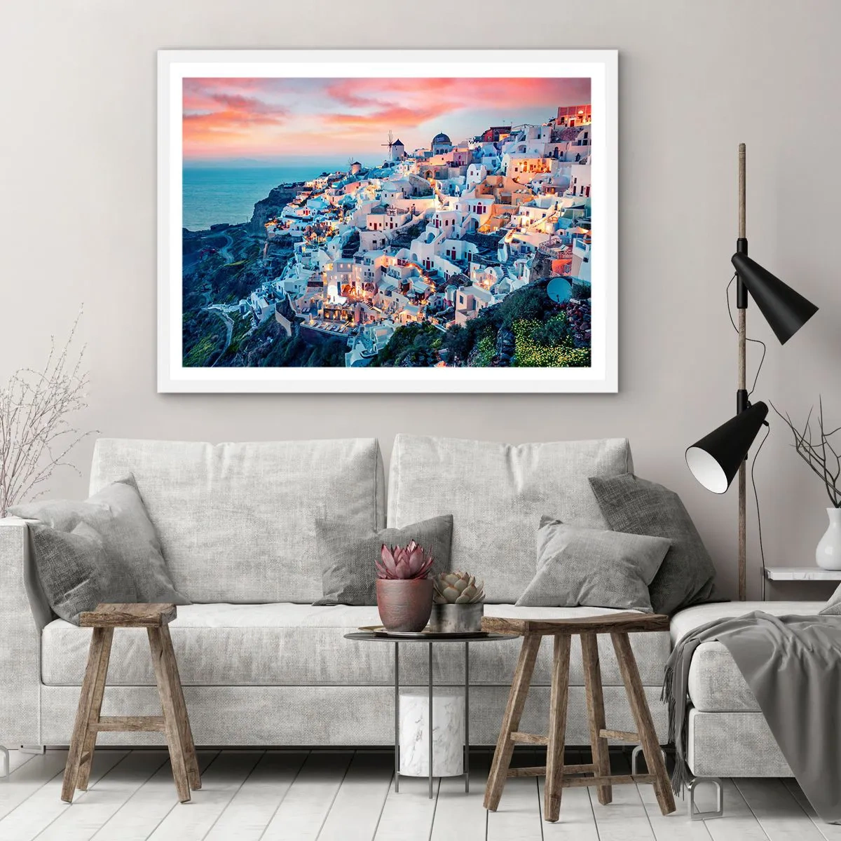 Poster in einem weißen Rahmen - Dein toller griechischer Urlaub - 100x70 cm