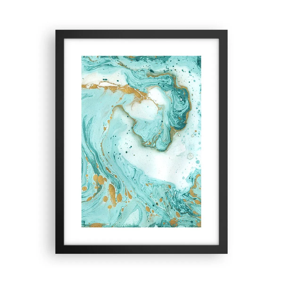 Poster in einem schwarzem Rahmen - Unter der großen Welle der Edo-Ära - 30x40 cm