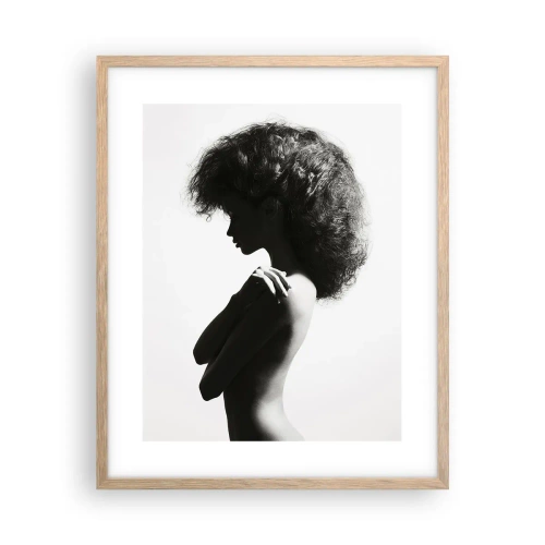 Poster in einem Rahmen aus heller Eiche - Wie eine Blume auf einem schlanken Stiel - 40x50 cm