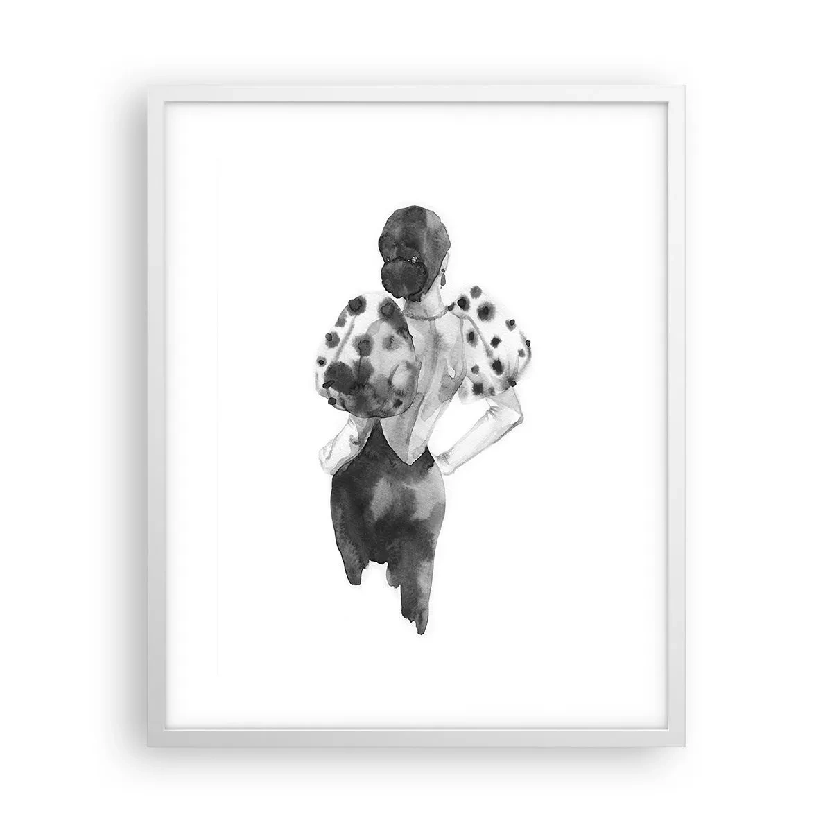 Poster in einem weißen Rahmen - Sie ging direkt vorbei - 40x50 cm