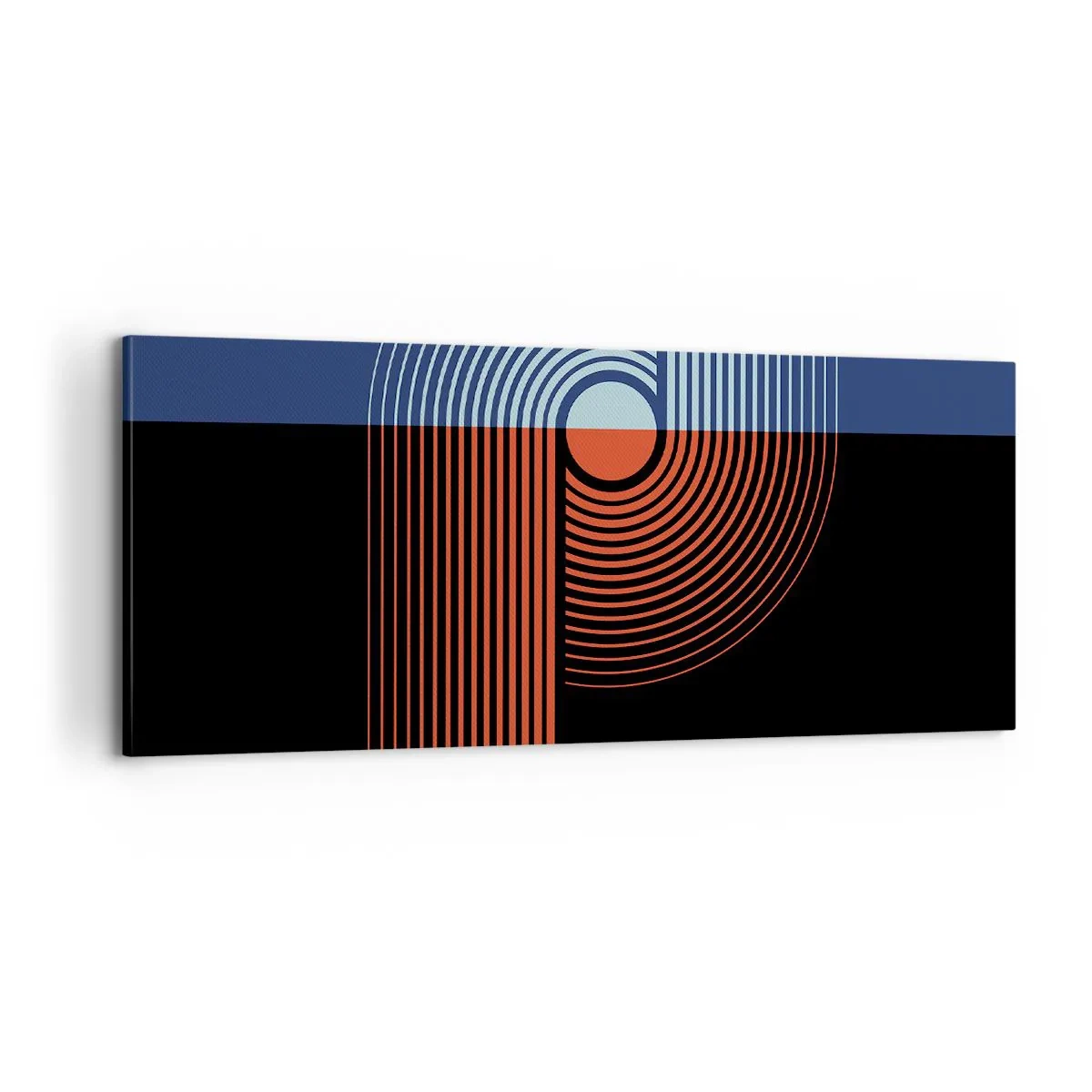 Bild auf Leinwand - Leinwandbild - In einer geometrischen Umarmung - 100x40 cm