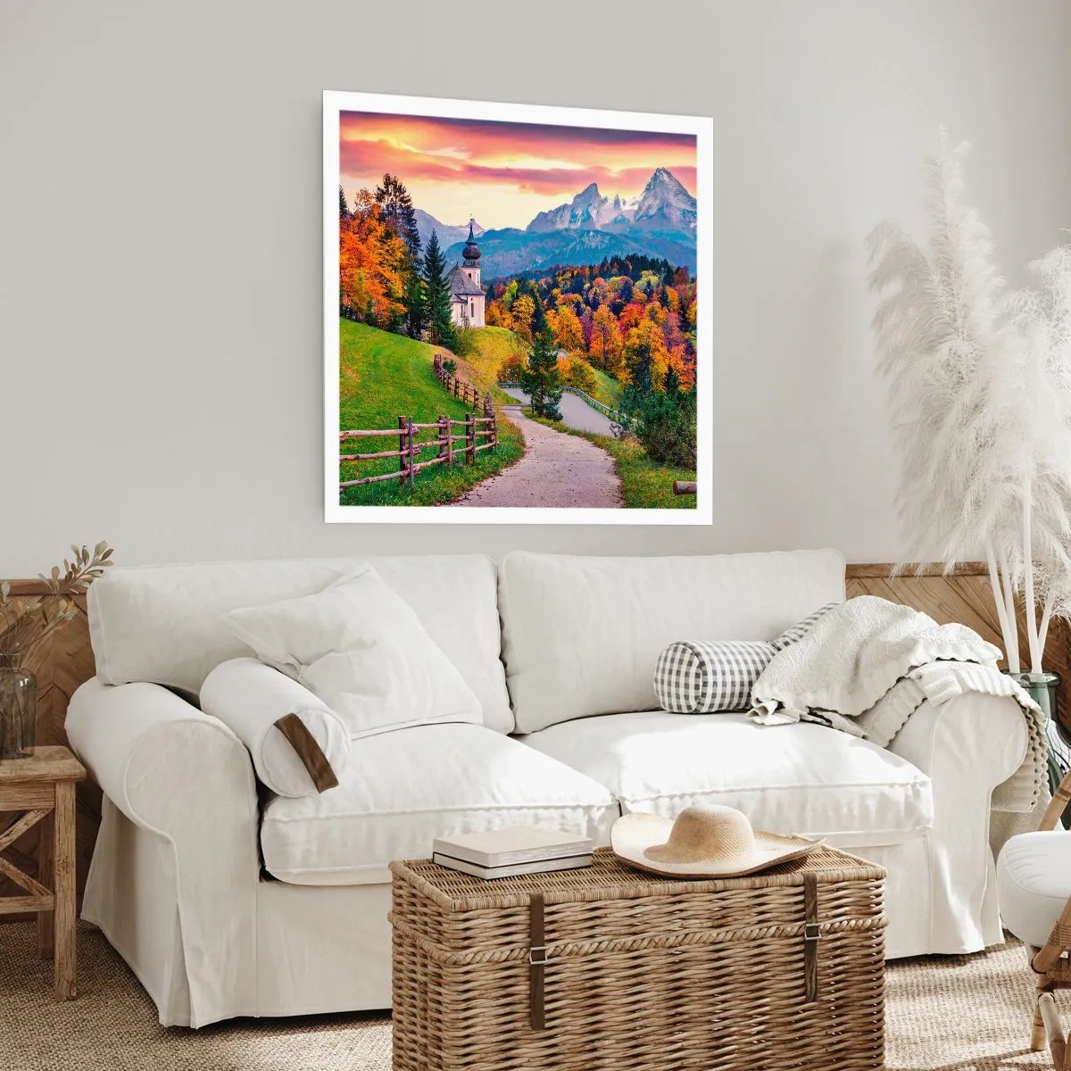 Poster - Landschaftsartige Malerei - 60x60 cm