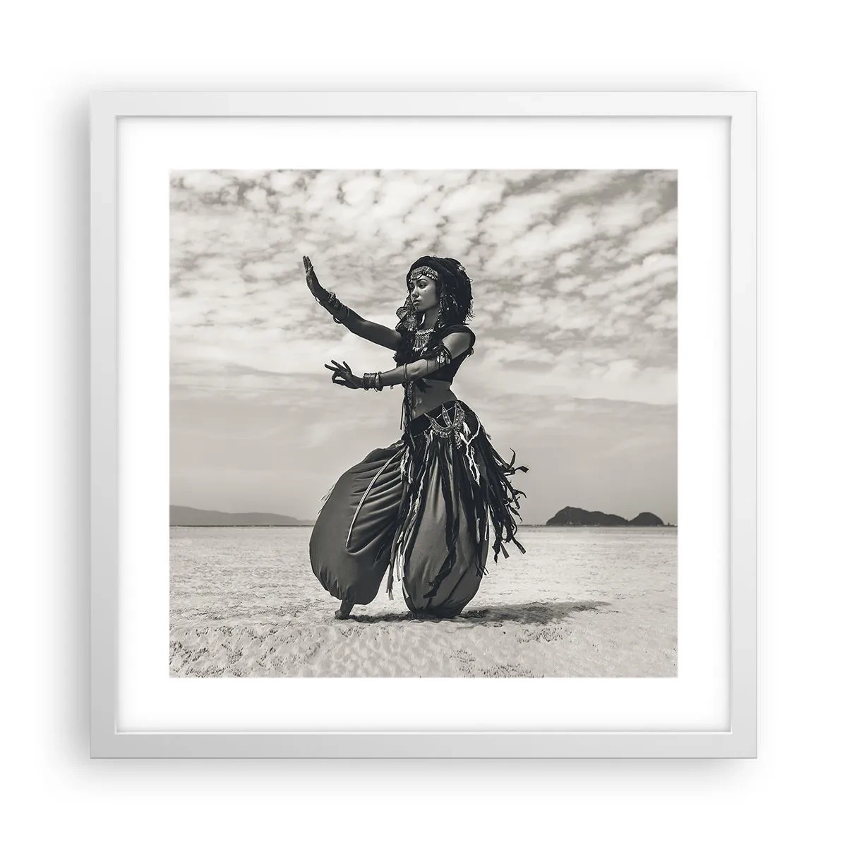 Poster in einem weißen Rahmen - Der Tanz der südlichen Inseln - 40x40 cm