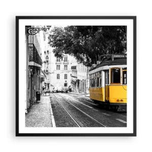 Poster in einem schwarzem Rahmen - Und Fado im Hintergrund - 60x60 cm