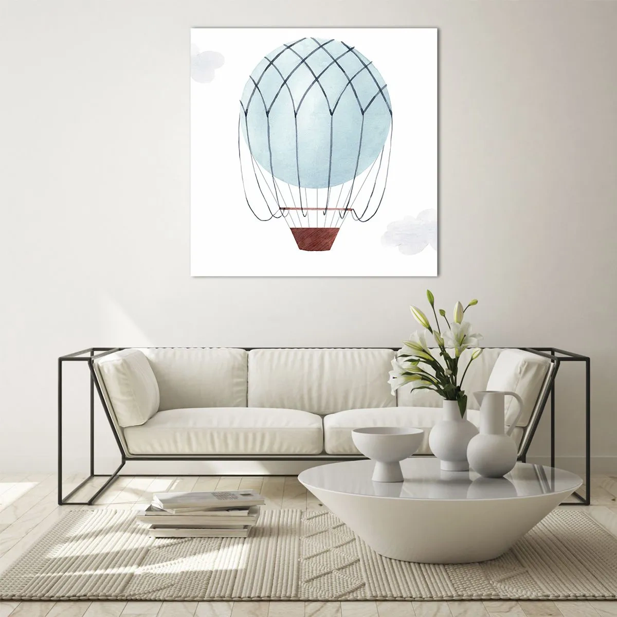 Glasbild - Bild auf glas - Ganz in den Wolken - 30x30 cm