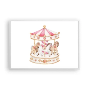 Poster in einem weißen Rahmen - Süße Welt der Kindheit - 100x70 cm