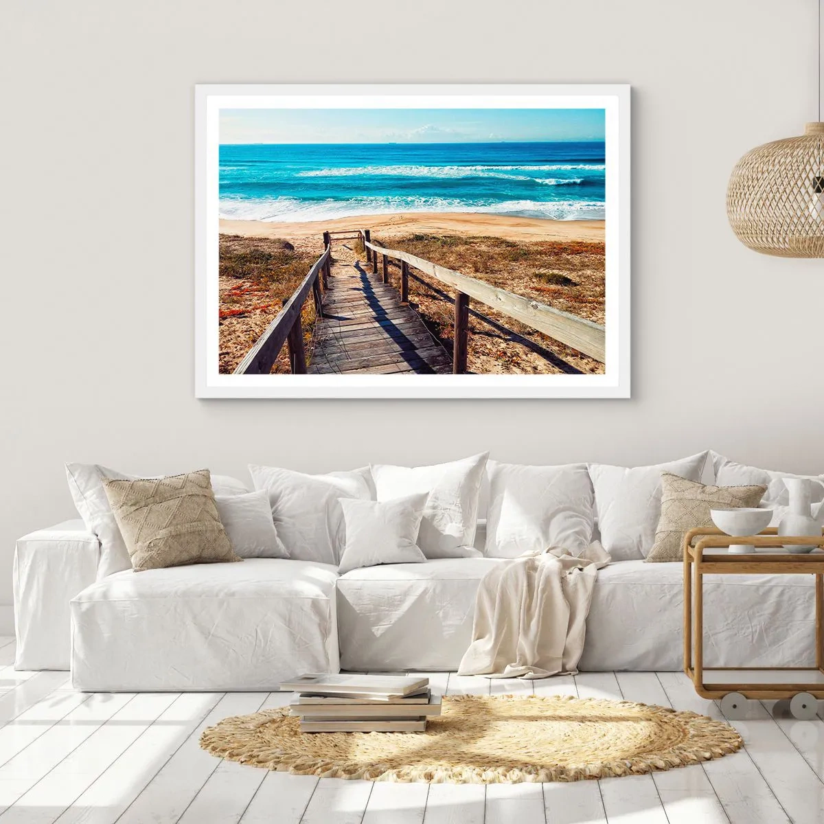 Poster in einem weißen Rahmen - Lauf! - 70x50 cm