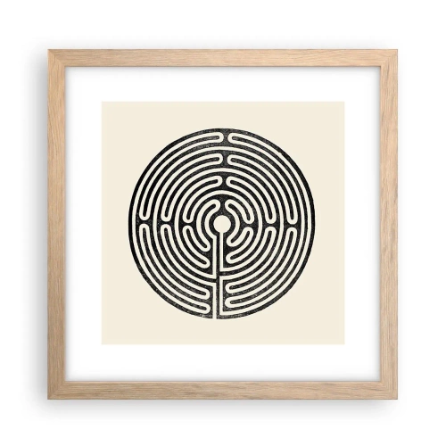 Poster in einem Rahmen aus heller Eiche - Geheimnisvolle Ordnung - 30x30 cm