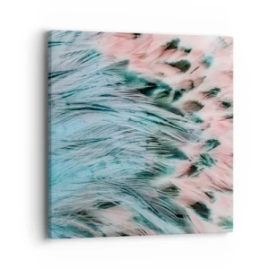 Bild auf Leinwand - Leinwandbild - Saphirrosa Daunen - 40x40 cm