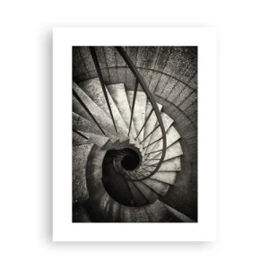 Poster - Treppe hoch, Treppe runter - 30x40 cm