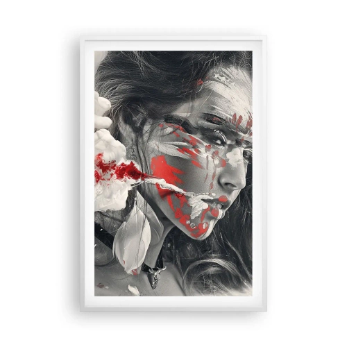 Poster in einem weißen Rahmen - Im Dunst der Absurdität - 61x91 cm