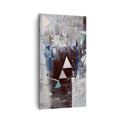 Bild auf Leinwand - Leinwandbild - Überschreibende Reihenfolge der Dreiecke - 55x100 cm