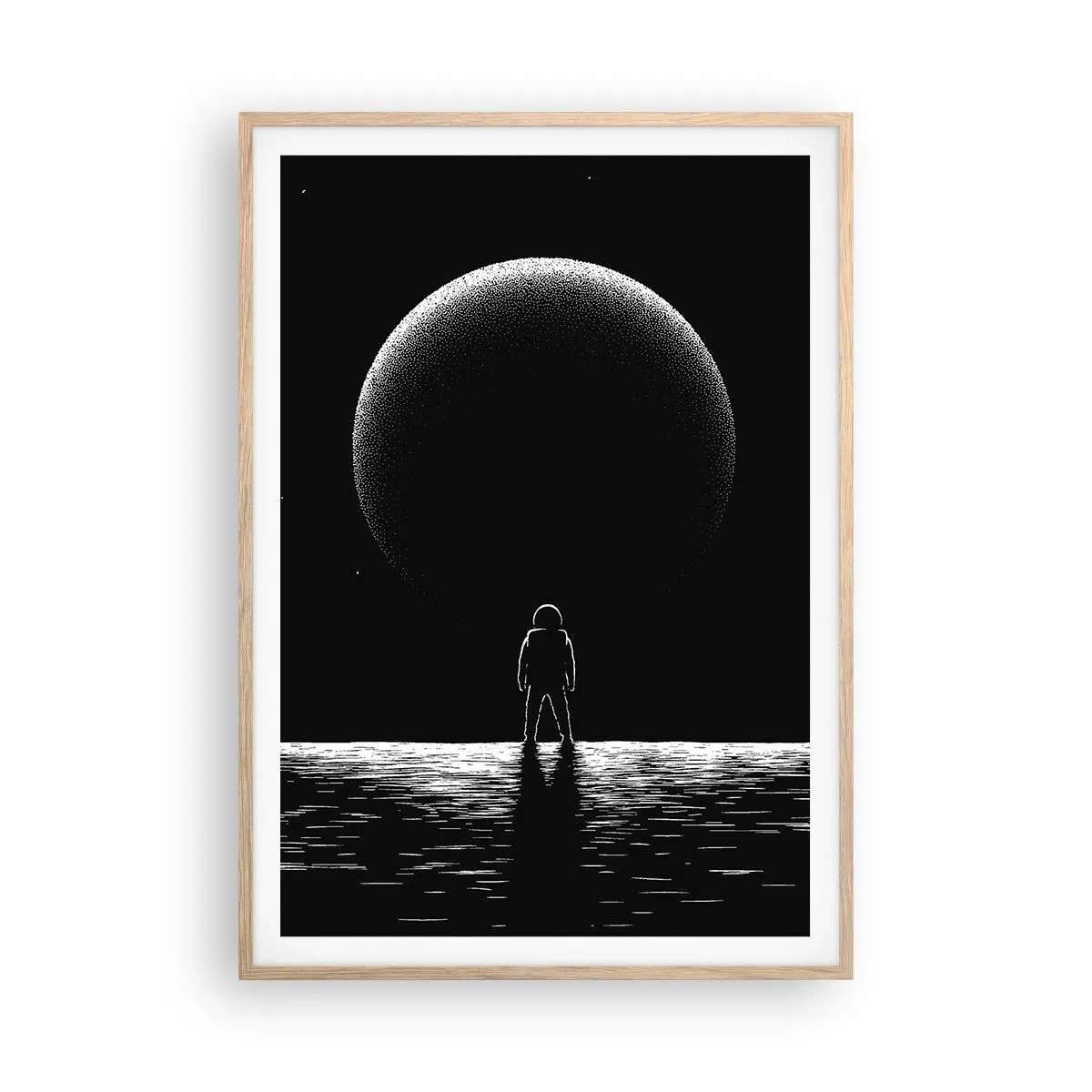 Poster in einem Rahmen aus heller Eiche - Angesicht zu Angesicht - 70x100 cm