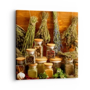 Bild auf Leinwand - Leinwandbild - Küchenzauber - 30x30 cm