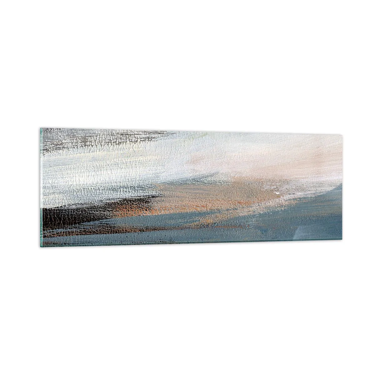 Glasbild - Bild auf glas - Abstraktion: nördliche Landschaft - 90x30 cm