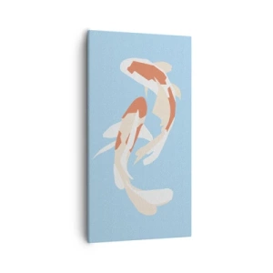 Bild auf Leinwand - Leinwandbild - Spontanes Synchronschwimmen - 55x100 cm