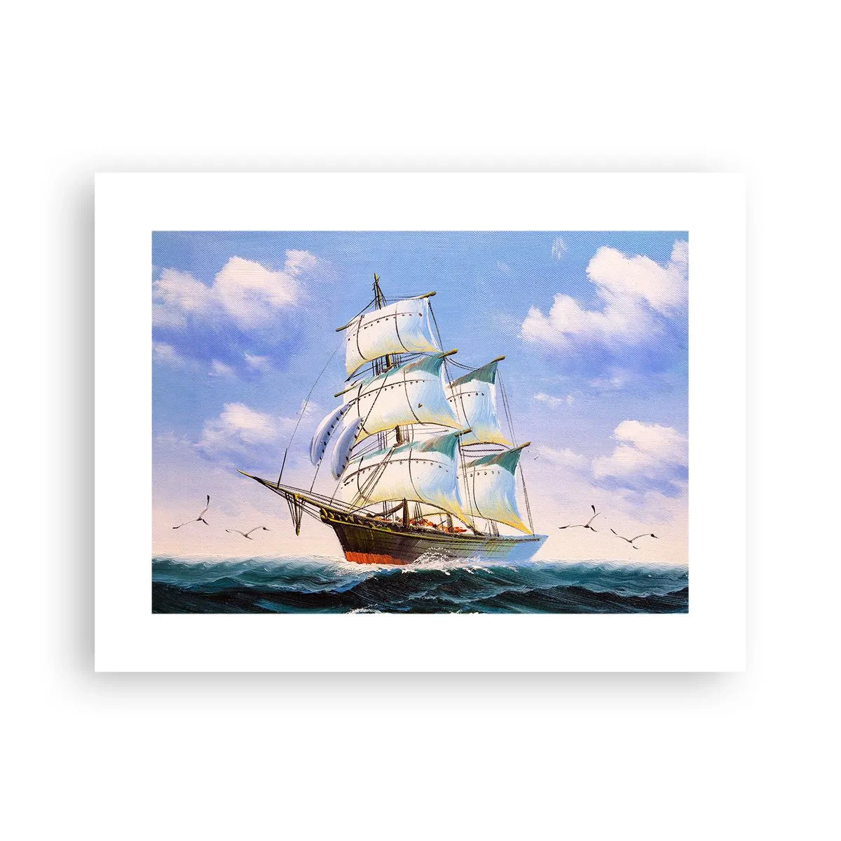 Poster - Mit Stolz mit dem Wind - 40x30 cm