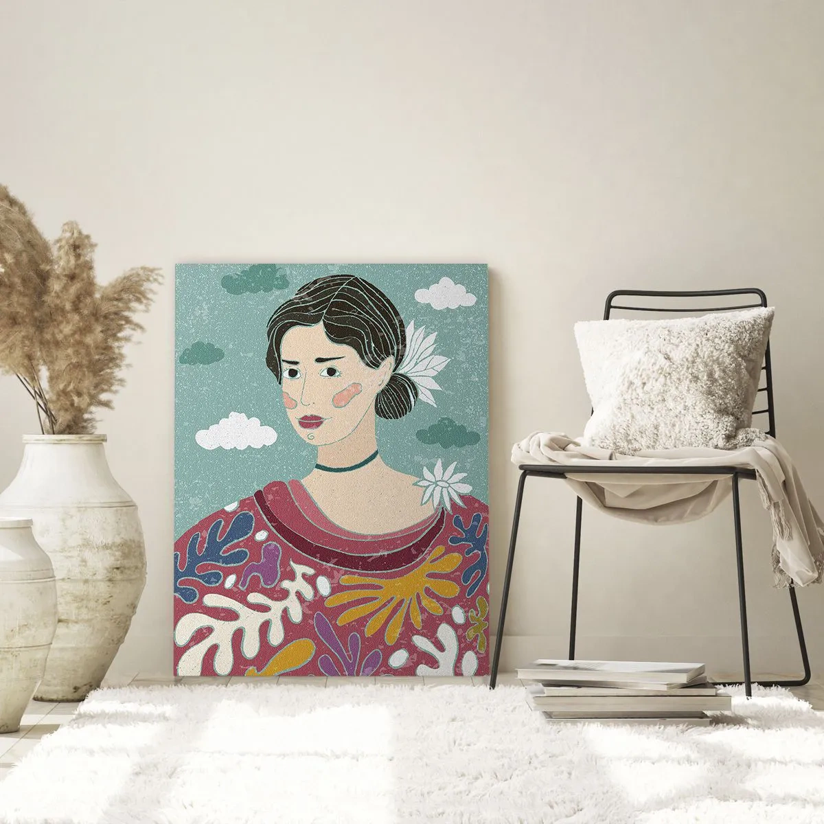 Glasbild - Bild auf glas - Mit Melancholie im Blick - 80x120 cm