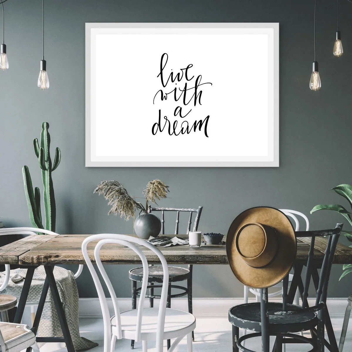 Poster in einem weißen Rahmen - Na sicher - 40x30 cm