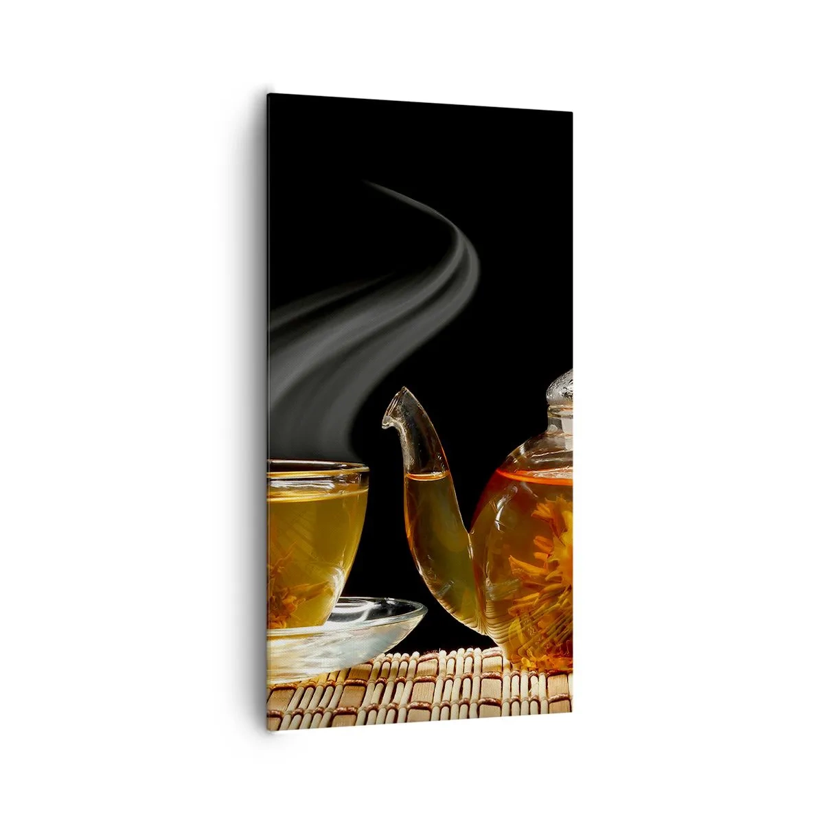 Bild auf Leinwand - Leinwandbild - Die Magie und Kunst des Teezubereitens - 65x120 cm