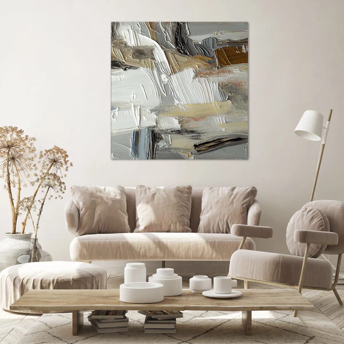 Bild auf Leinwand - Leinwandbild - Bunte Schichten - 40x40 cm