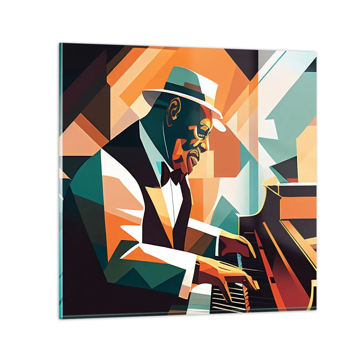 Glasbild - Bild auf glas - Alles vom Jazz - 70x70 cm