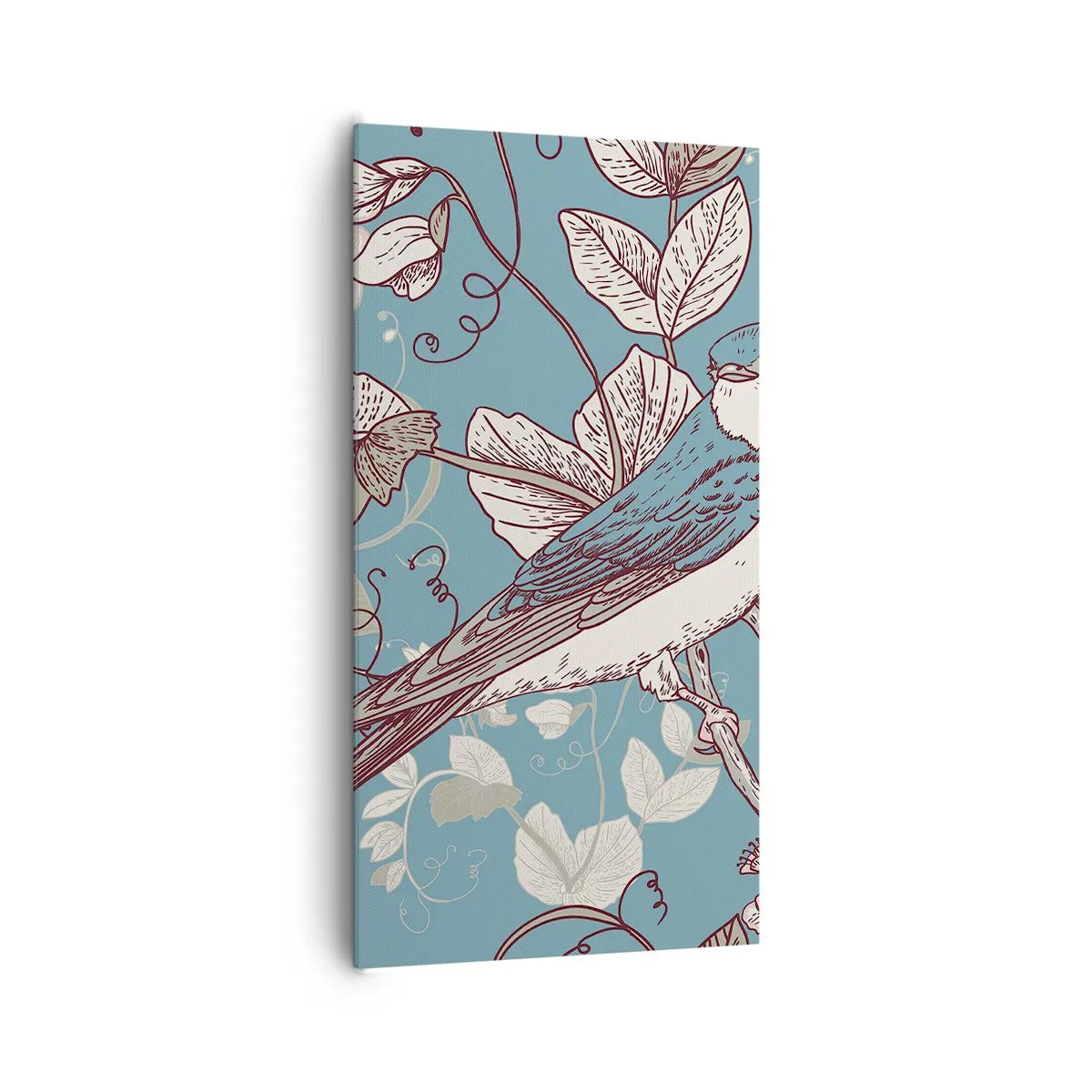 Bild auf Leinwand - Leinwandbild - Im Weißholz von Rot und Silber - 65x120 cm