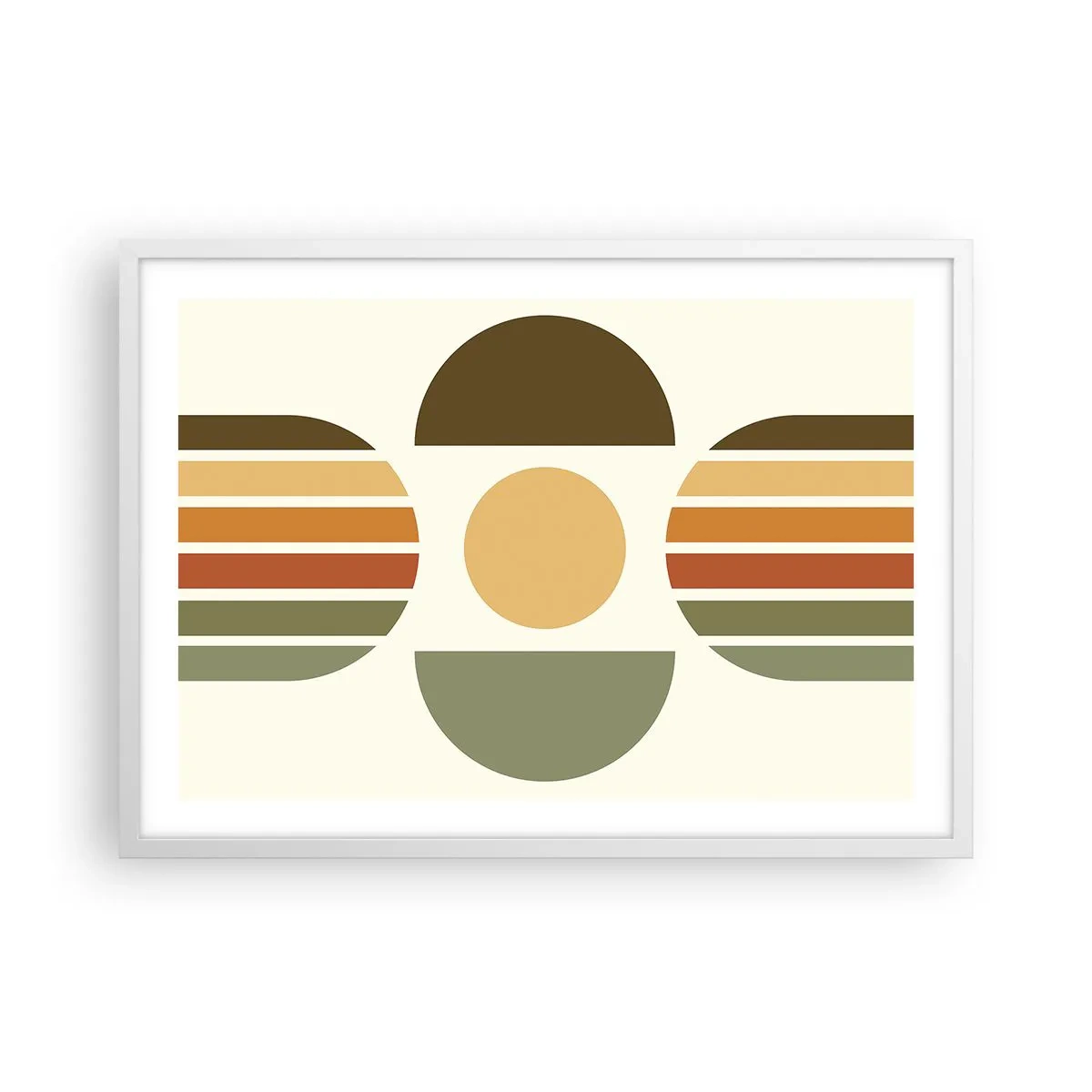 Poster in einem weißen Rahmen - In Erdtönen - 70x50 cm