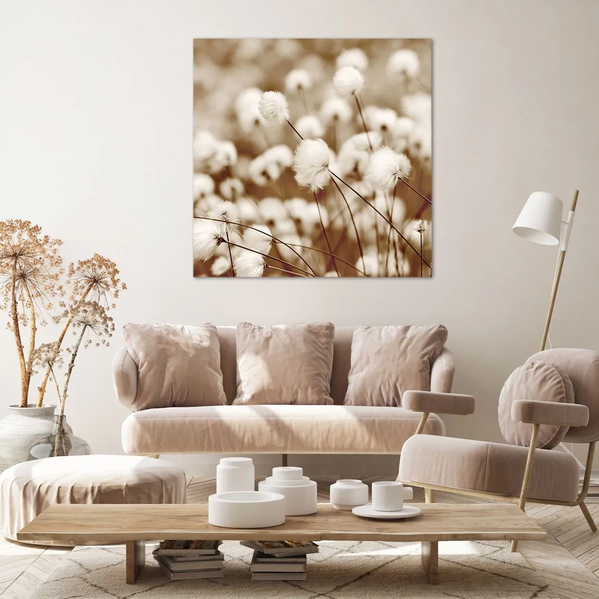 Bild auf Leinwand - Leinwandbild - Flauschiges Kornfeld - 40x40 cm