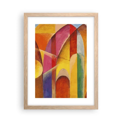 Poster in einem Rahmen aus heller Eiche - Kathedrale der Sonne - 30x40 cm