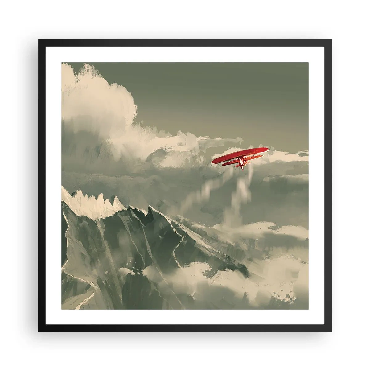 Poster in einem schwarzem Rahmen - Furchtloser Pionier - 60x60 cm