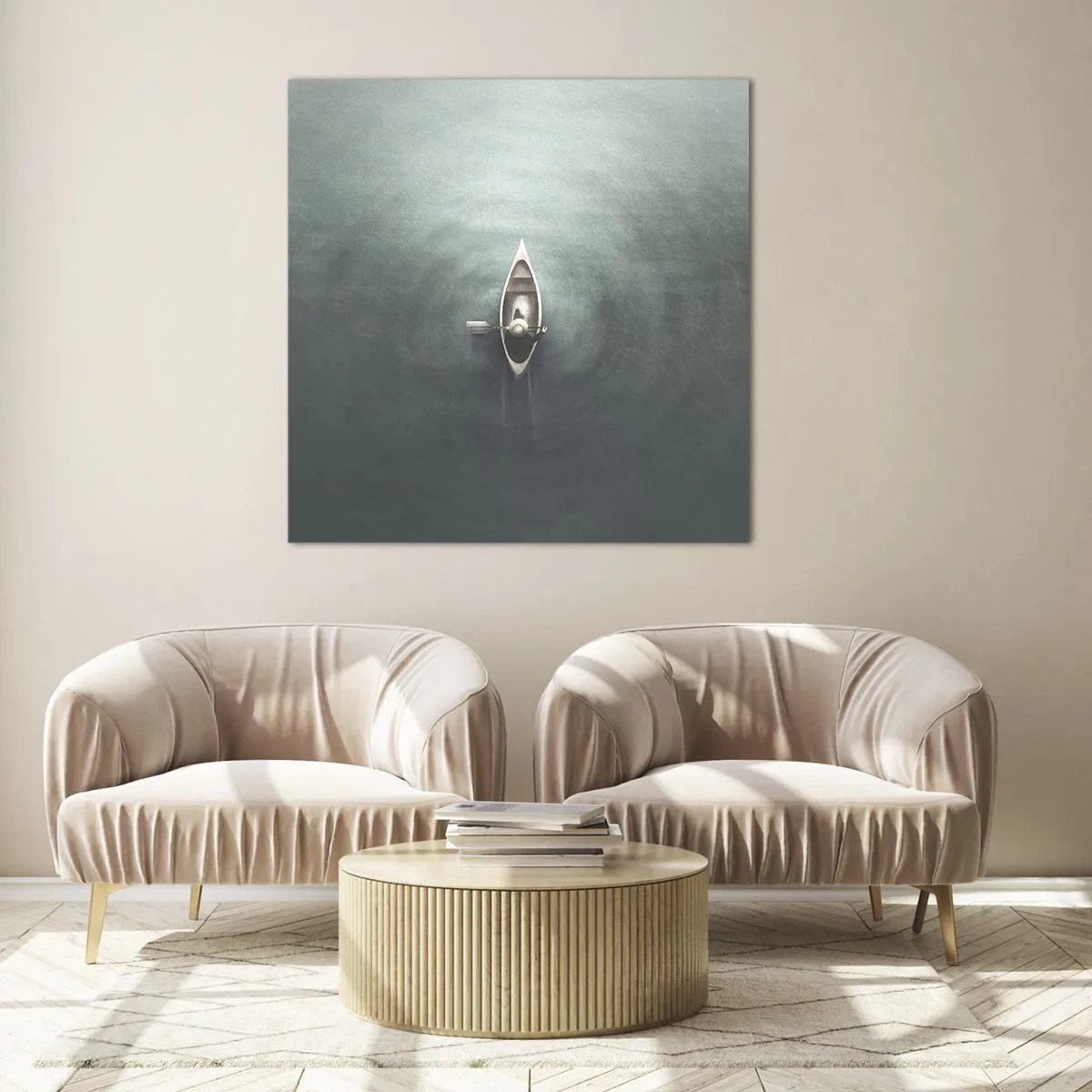 Glasbild - Bild auf glas - Durch den Mondsee - 70x70 cm