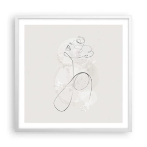 Poster in einem weißen Rahmen - Die Spirale der Schönheit - 60x60 cm