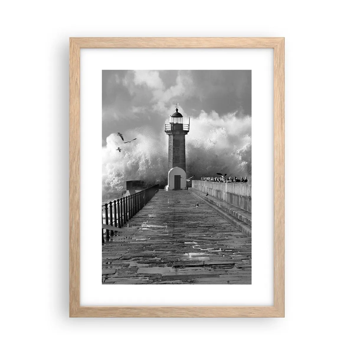 Poster in einem Rahmen aus heller Eiche - Furchtlos - 30x40 cm