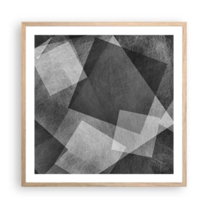 Poster in einem Rahmen aus heller Eiche - Das ewige Symbol für Beständigkeit und Ordnung - 60x60 cm