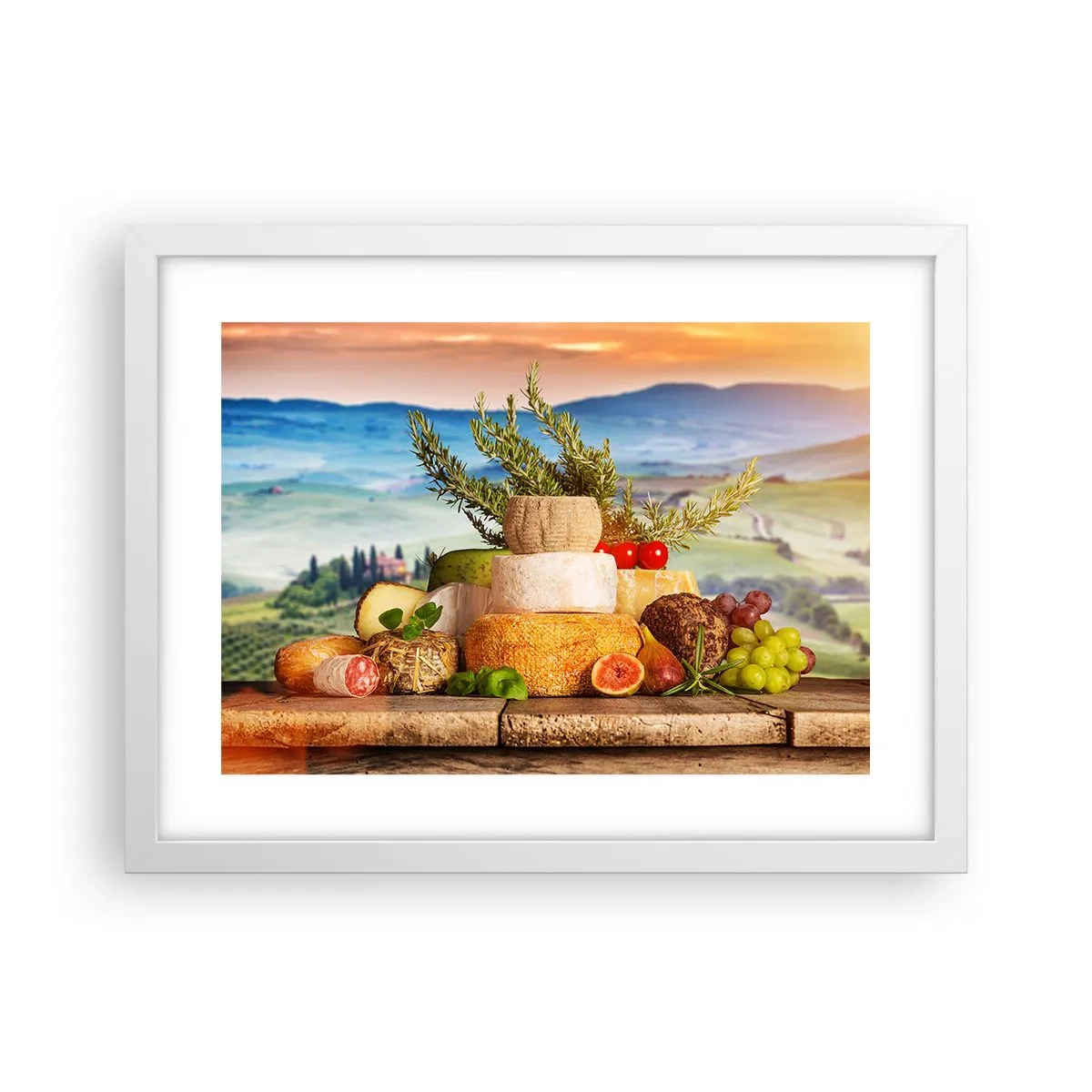 Poster in einem weißen Rahmen - Die italienische Lebensfreude - 40x30 cm